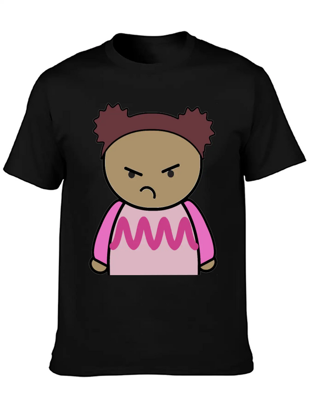 Mix And Match Character Lily Unhappy Front Lightweight Cotton T-Shirt – Daily Comfort Graphic Shirt
