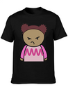 Mix And Match Character Lily Unhappy Front Lightweight Cotton T-Shirt – Daily Comfort Graphic Shirt