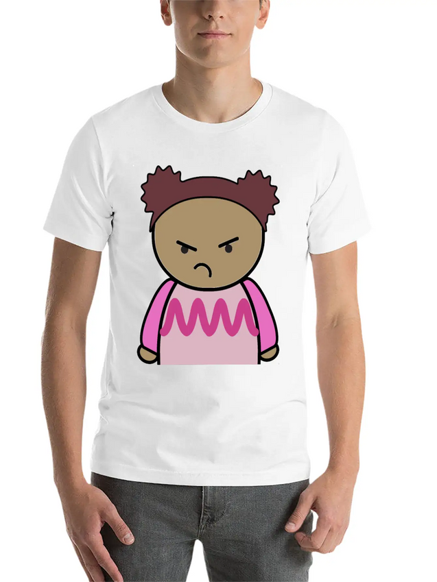 Mix And Match Character Lily Unhappy Front Lightweight Cotton T-Shirt – Daily Comfort Graphic Shirt