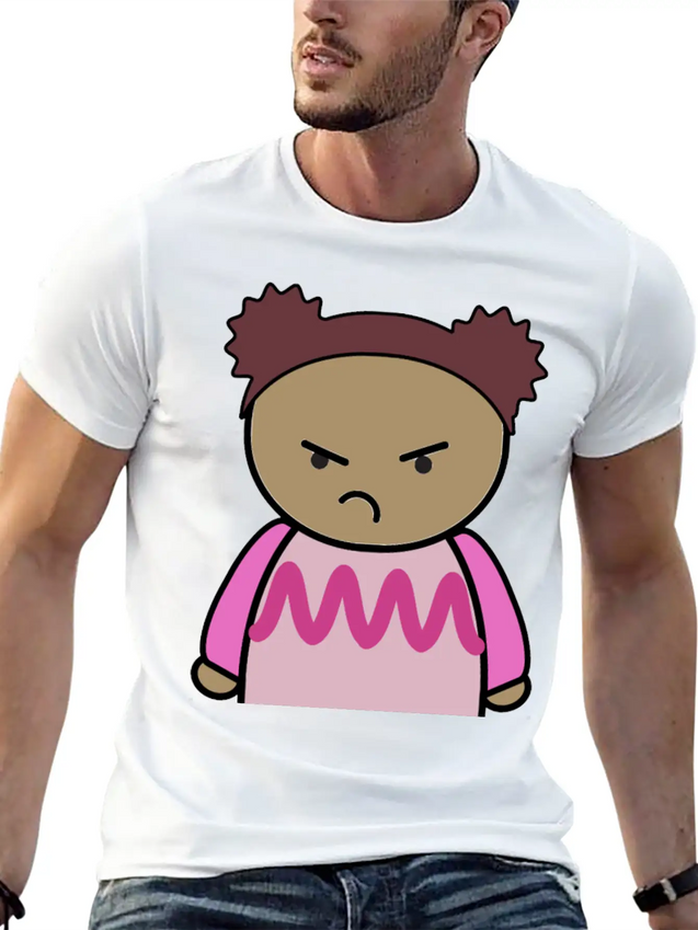 Mix And Match Character Lily Unhappy Front Lightweight Cotton T-Shirt – Daily Comfort Graphic Shirt