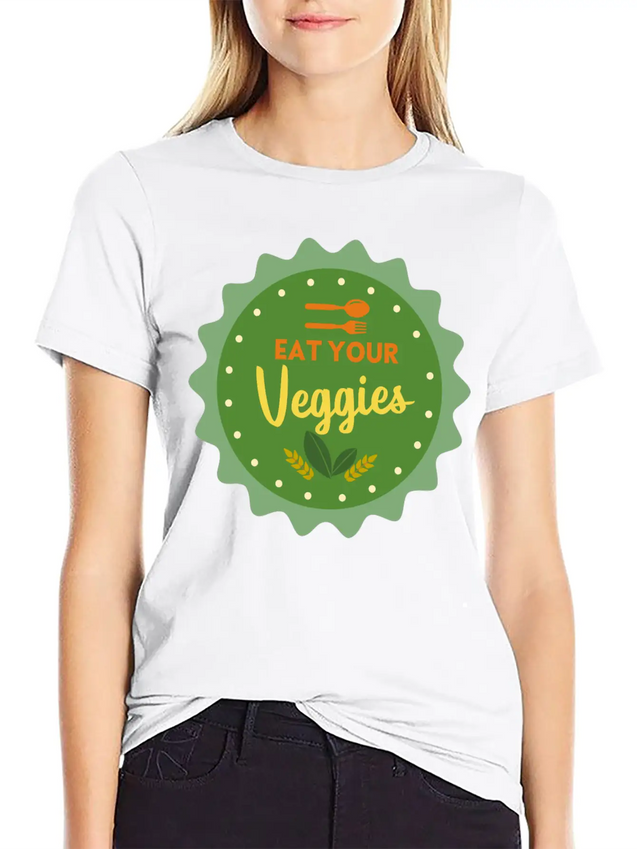 MJR 10 B Eatveggie Lightweight Cotton T-Shirt – Daily Comfort Graphic Shirt