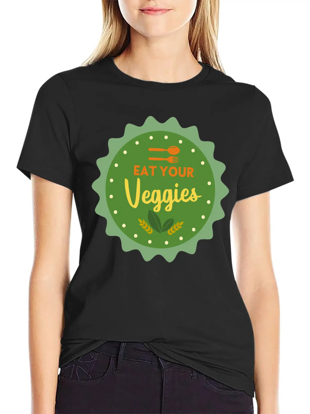 MJR 10 B Eatveggie Lightweight Cotton T-Shirt – Daily Comfort Graphic Shirt