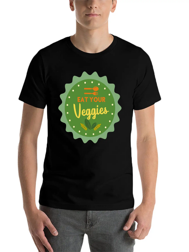 MJR 10 B Eatveggie Lightweight Cotton T-Shirt – Daily Comfort Graphic Shirt