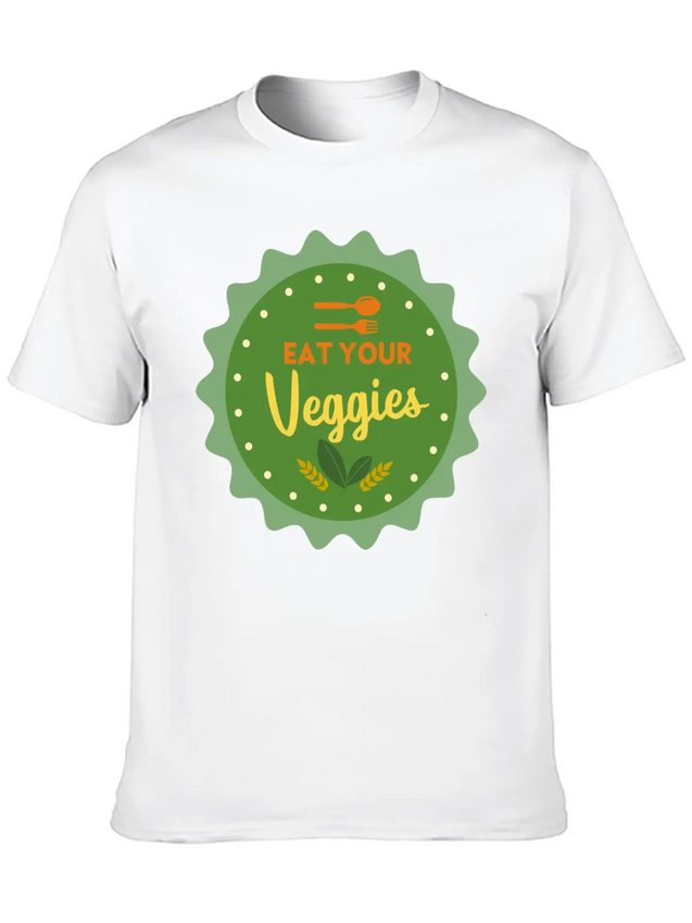 MJR 10 B Eatveggie Lightweight Cotton T-Shirt – Daily Comfort Graphic Shirt