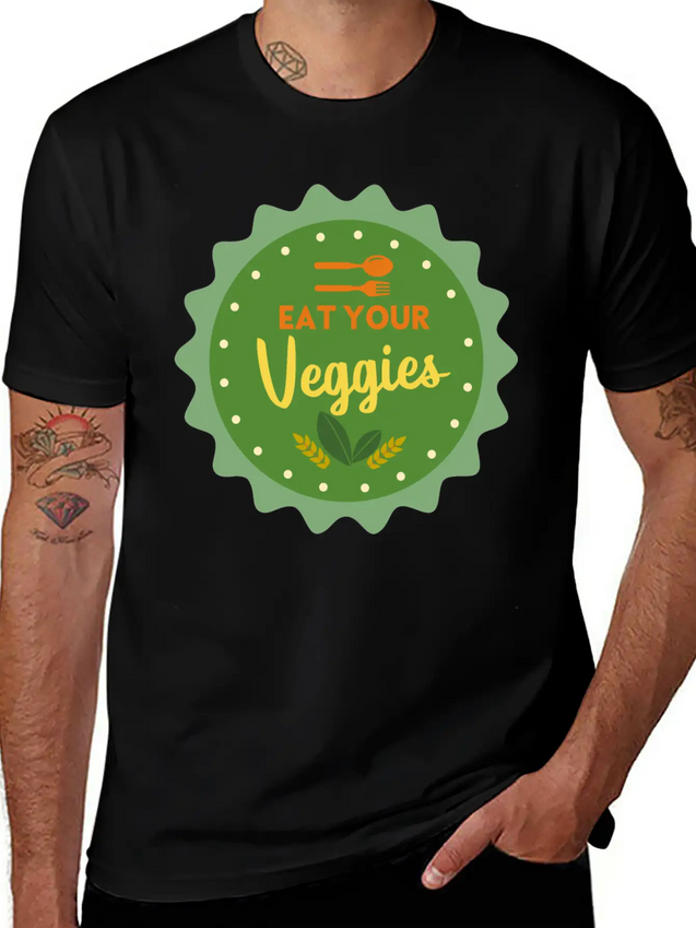 MJR 10 B Eatveggie Lightweight Cotton T-Shirt – Daily Comfort Graphic Shirt