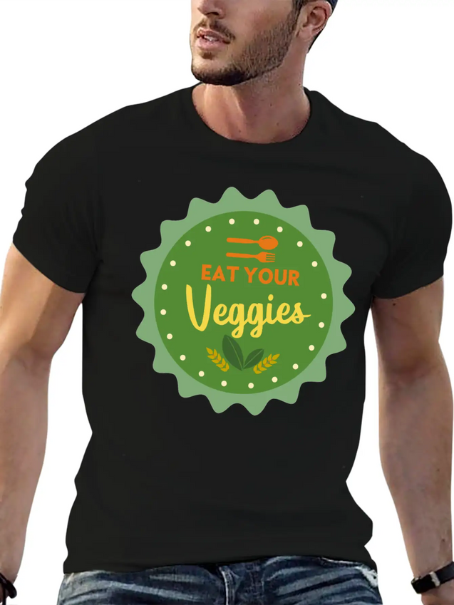 MJR 10 B Eatveggie Lightweight Cotton T-Shirt – Daily Comfort Graphic Shirt