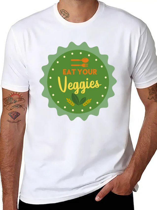 MJR 10 B Eatveggie Lightweight Cotton T-Shirt – Daily Comfort Graphic Shirt
