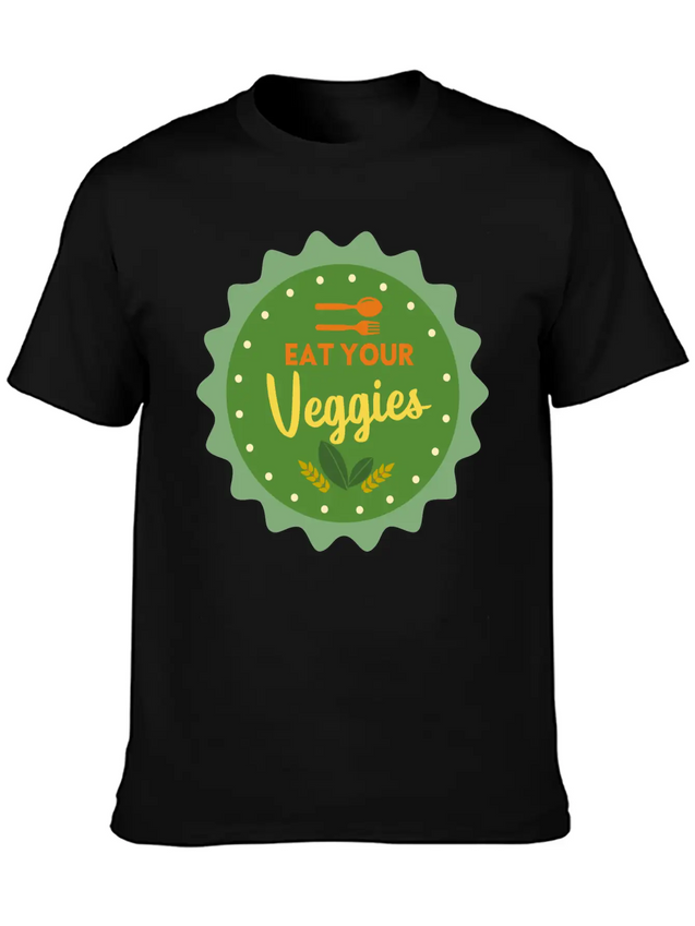 MJR 10 B Eatveggie Lightweight Cotton T-Shirt – Daily Comfort Graphic Shirt
