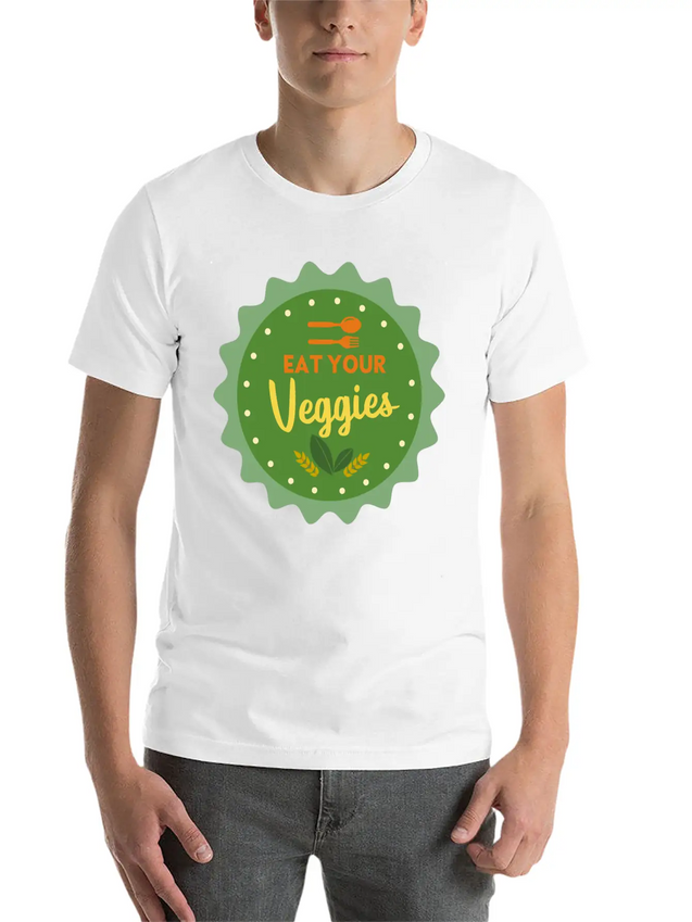 MJR 10 B Eatveggie Lightweight Cotton T-Shirt – Daily Comfort Graphic Shirt