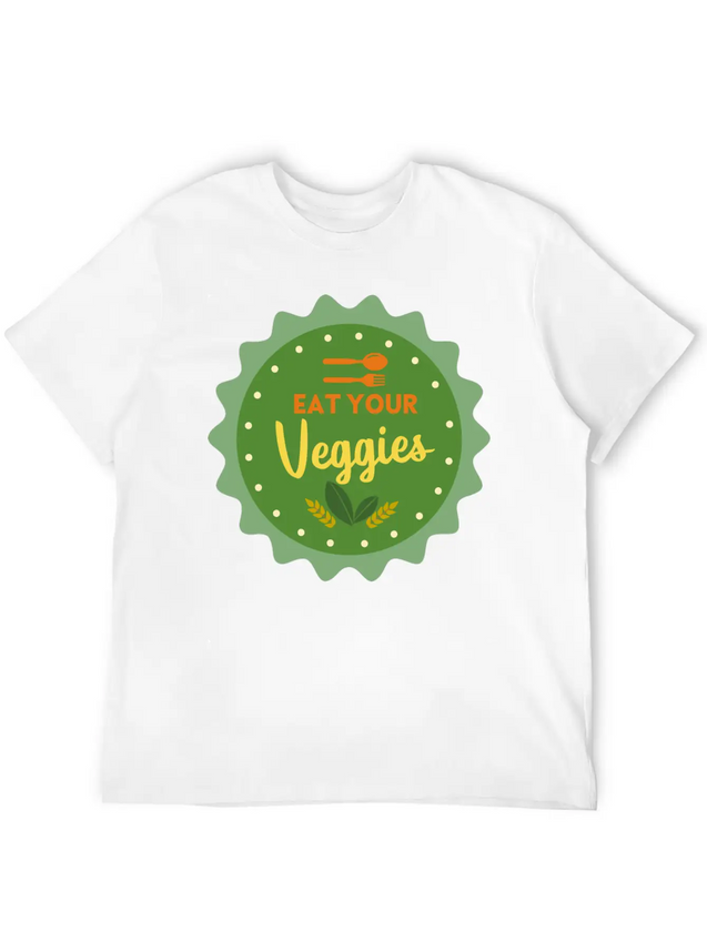 MJR 10 B Eatveggie Lightweight Cotton T-Shirt – Daily Comfort Graphic Shirt