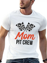 Mom Pit Crew Funny Hosting Car Race Birthday Party Lightweight Cotton T-Shirt – Daily Comfort Graphic Shirt