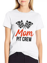 Mom Pit Crew Funny Hosting Car Race Birthday Party Lightweight Cotton T-Shirt – Daily Comfort Graphic Shirt
