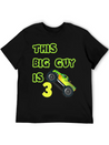 Monster Truck Birthday 3 Year Old Gift Lightweight Cotton T-Shirt – Daily Comfort Graphic Shirt