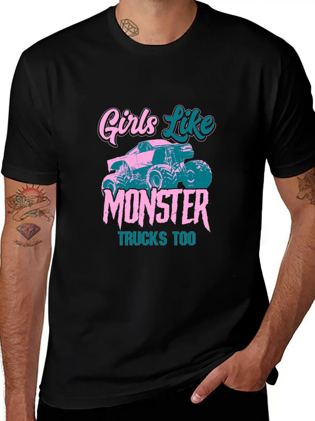 Monster Truck Lightweight Cotton T-Shirt – Daily Comfort Graphic Shirt
