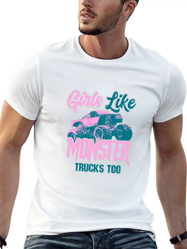 Monster Truck Lightweight Cotton T-Shirt – Daily Comfort Graphic Shirt