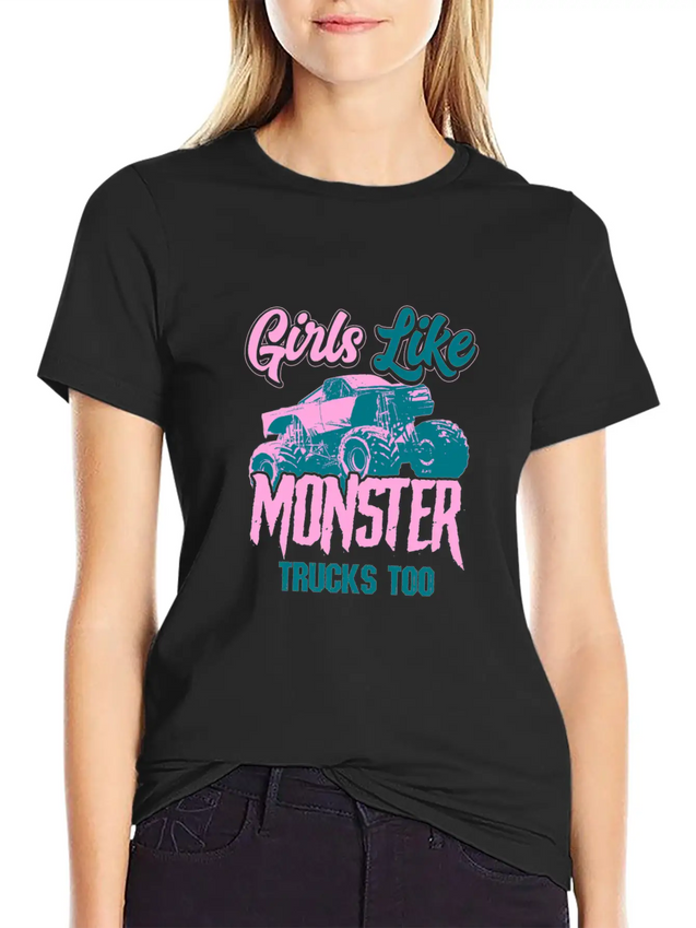 Monster Truck Lightweight Cotton T-Shirt – Daily Comfort Graphic Shirt