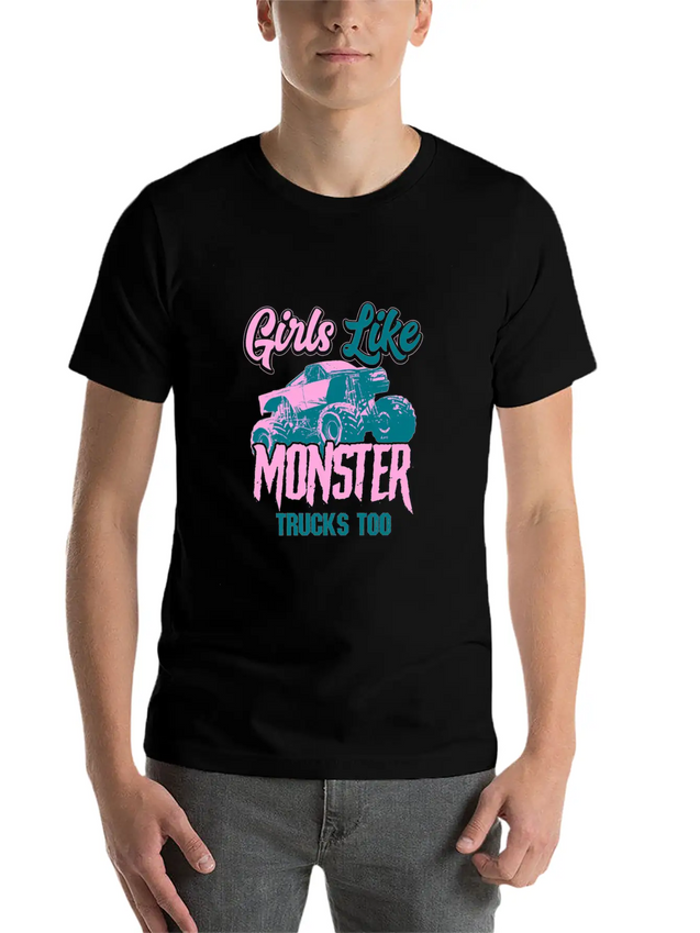 Monster Truck Lightweight Cotton T-Shirt – Daily Comfort Graphic Shirt