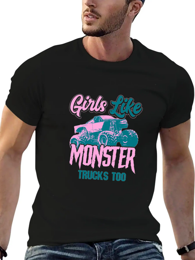 Monster Truck Lightweight Cotton T-Shirt – Daily Comfort Graphic Shirt