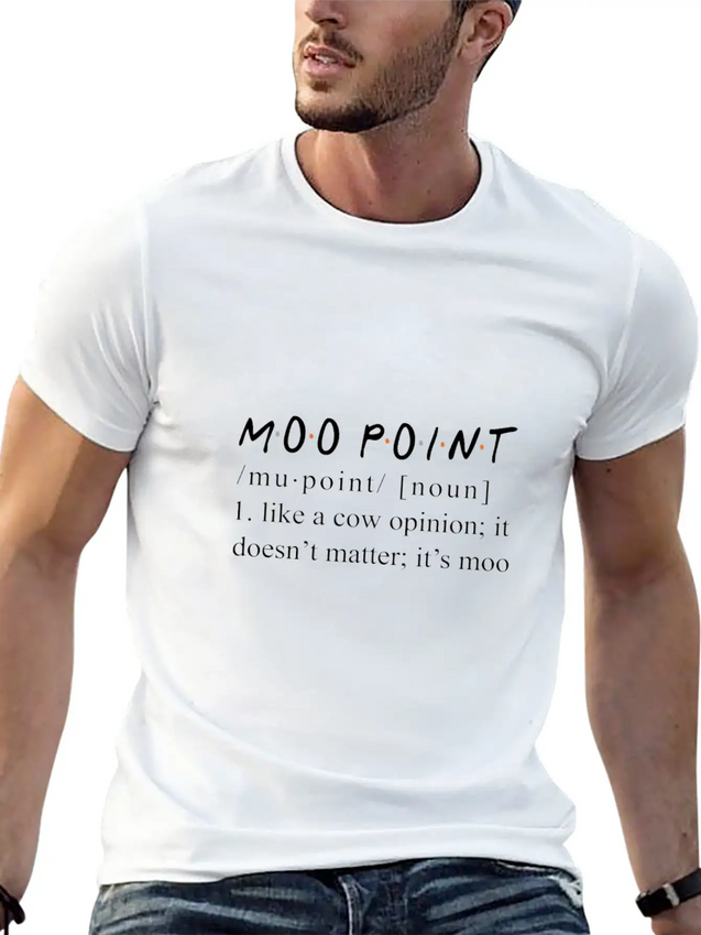 Moo Point Definition Funny Moo Point Lightweight Cotton T-Shirt – Daily Comfort Graphic Shirt