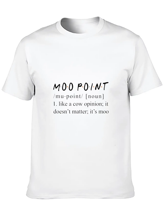 Moo Point Definition Funny Moo Point Lightweight Cotton T-Shirt – Daily Comfort Graphic Shirt