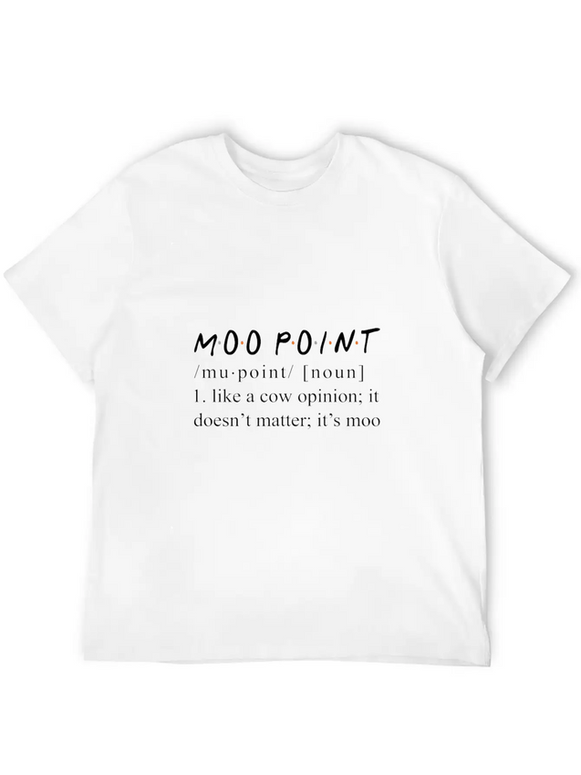 Moo Point Definition Funny Moo Point Lightweight Cotton T-Shirt – Daily Comfort Graphic Shirt