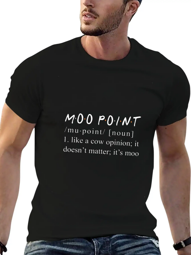 Moo Point Definition Funny Moo Point Lightweight Cotton T-Shirt – Daily Comfort Graphic Shirt