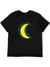 Moon Flowers Infinite Night Sky Lightweight Cotton T-Shirt – Daily Comfort Graphic Shirt