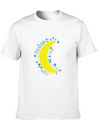 Moon Flowers Infinite Night Sky Lightweight Cotton T-Shirt – Daily Comfort Graphic Shirt