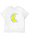 Moon Flowers Infinite Night Sky Lightweight Cotton T-Shirt – Daily Comfort Graphic Shirt