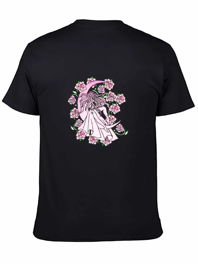 Moon Goddess Lightweight Cotton T-Shirt – Daily Comfort Graphic Shirt