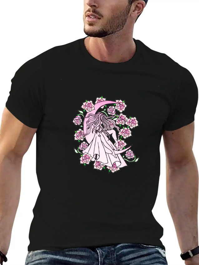 Moon Goddess Lightweight Cotton T-Shirt – Daily Comfort Graphic Shirt