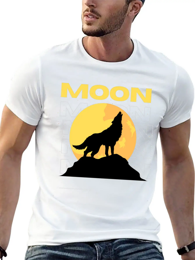 Moon Lightweight Cotton T-Shirt – Daily Comfort Graphic Shirt
