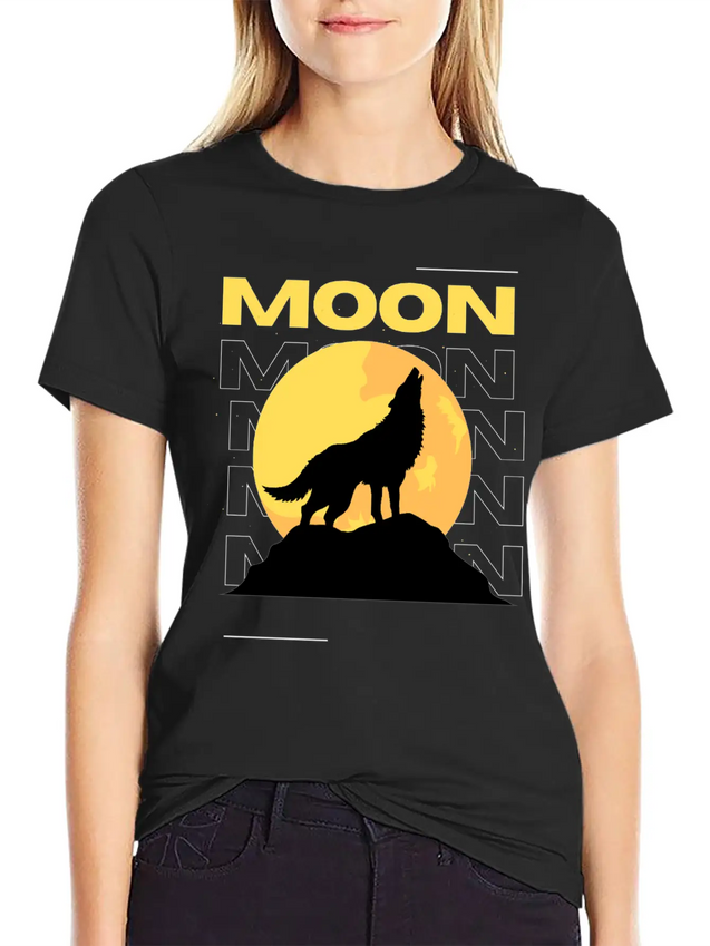 Moon Lightweight Cotton T-Shirt – Daily Comfort Graphic Shirt