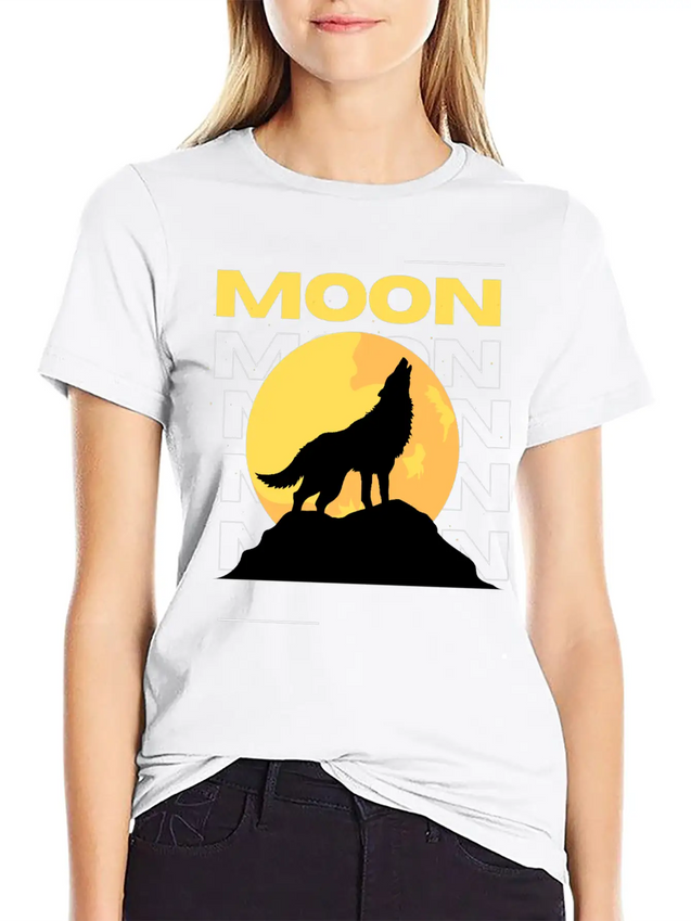 Moon Lightweight Cotton T-Shirt – Daily Comfort Graphic Shirt