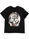 Mosaic Skull Lightweight Cotton T-Shirt – Daily Comfort Graphic Shirt