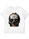 Mosaic Skull Lightweight Cotton T-Shirt – Daily Comfort Graphic Shirt