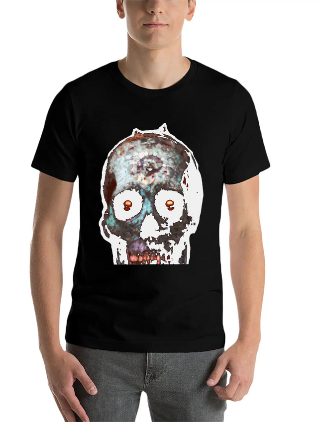 Mosaic Skull Lightweight Cotton T-Shirt – Daily Comfort Graphic Shirt