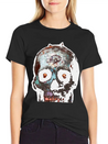 Mosaic Skull Lightweight Cotton T-Shirt – Daily Comfort Graphic Shirt