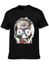 Mosaic Skull Lightweight Cotton T-Shirt – Daily Comfort Graphic Shirt