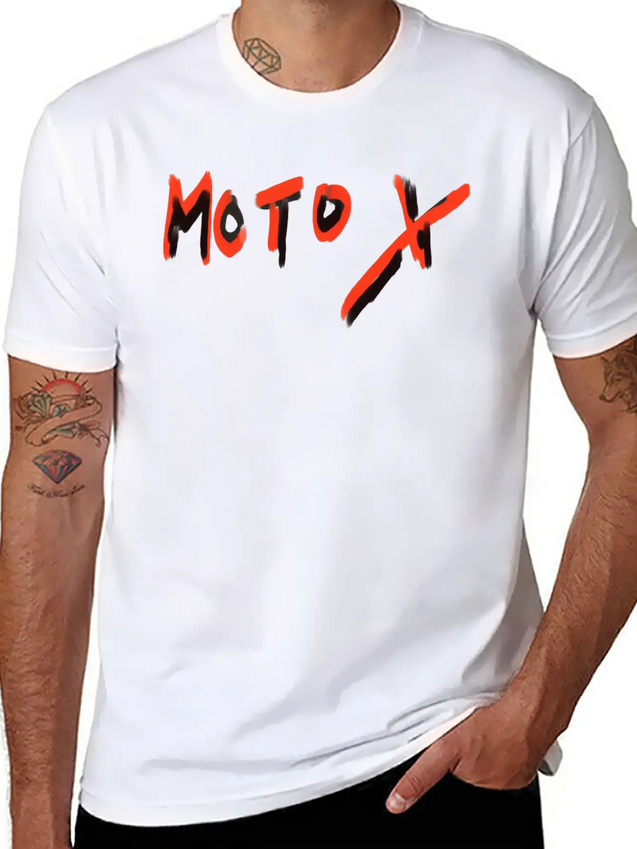 Moto X Writing Lightweight Cotton T-Shirt – Daily Comfort Graphic Shirt