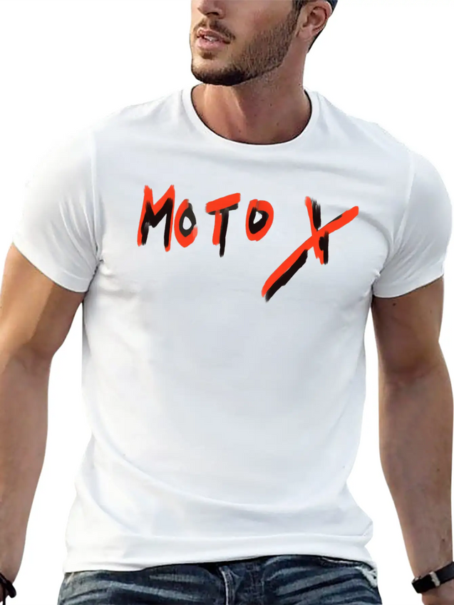 Moto X Writing Lightweight Cotton T-Shirt – Daily Comfort Graphic Shirt