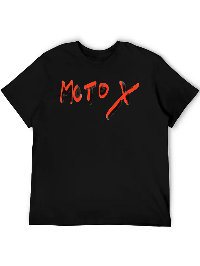 Moto X Writing Lightweight Cotton T-Shirt – Daily Comfort Graphic Shirt