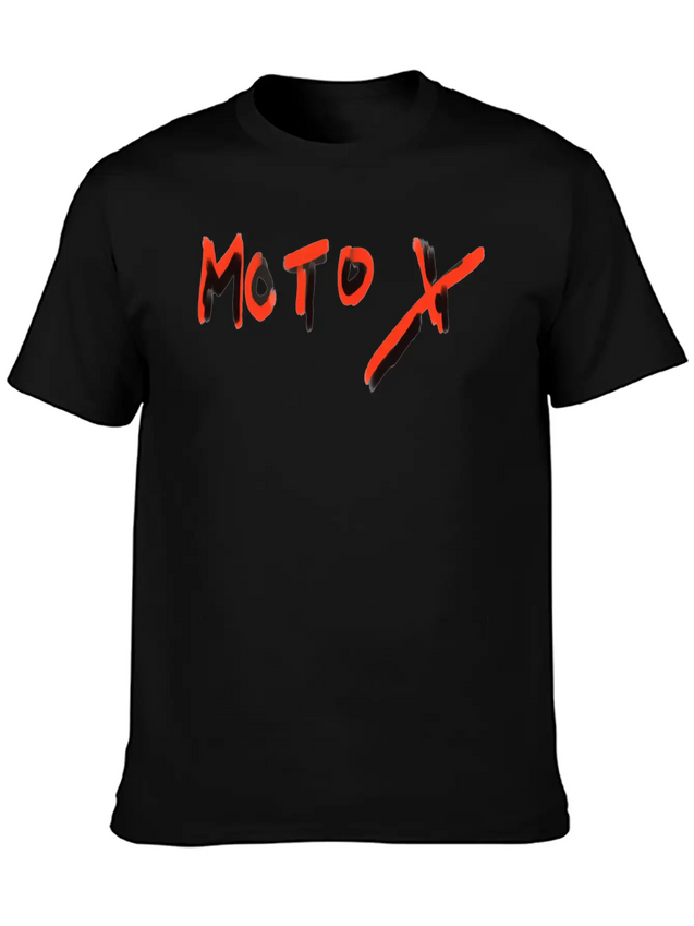 Moto X Writing Lightweight Cotton T-Shirt – Daily Comfort Graphic Shirt