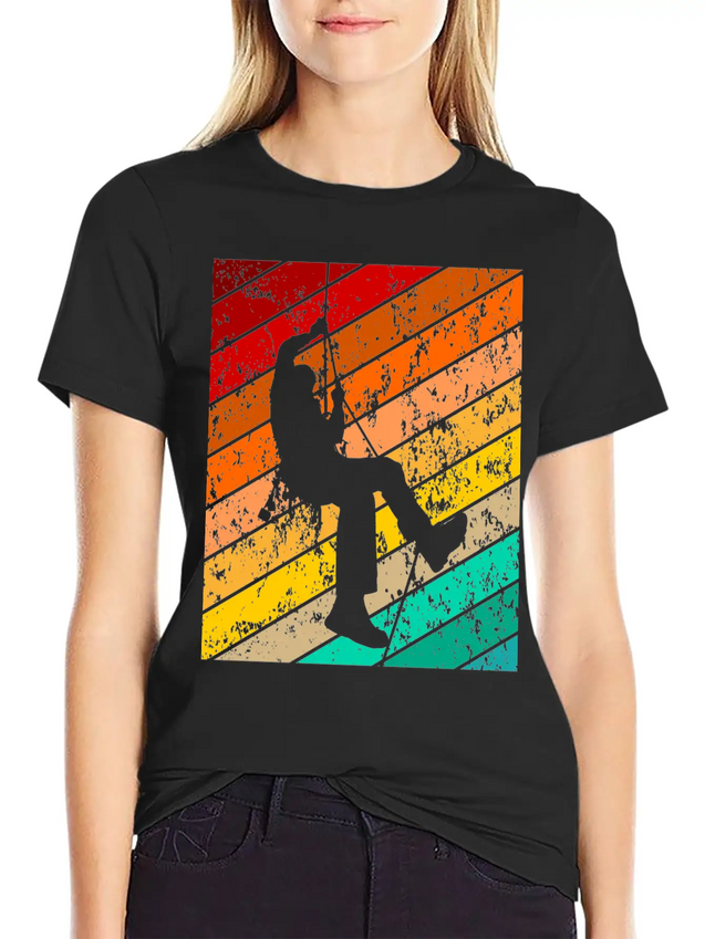 Mountains Mountaineer Rock Climber Climbing Lightweight Cotton T-Shirt – Daily Comfort Graphic Shirt
