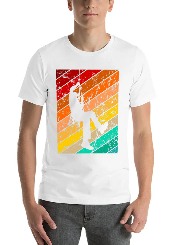 Mountains Mountaineer Rock Climber Climbing Lightweight Cotton T-Shirt – Daily Comfort Graphic Shirt