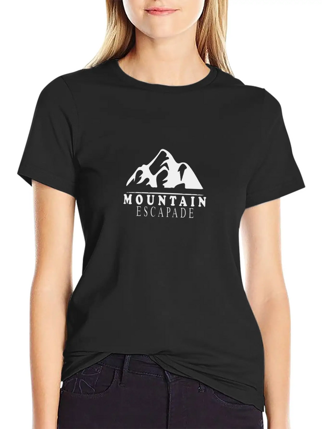 Mountains, Snow And Adventures Lightweight Cotton T-Shirt – Daily Comfort Graphic Shirt