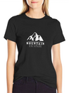Mountains, Snow And Adventures Lightweight Cotton T-Shirt – Daily Comfort Graphic Shirt