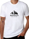 Mountains, Snow And Adventures Lightweight Cotton T-Shirt – Daily Comfort Graphic Shirt