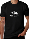 Mountains, Snow And Adventures Lightweight Cotton T-Shirt – Daily Comfort Graphic Shirt