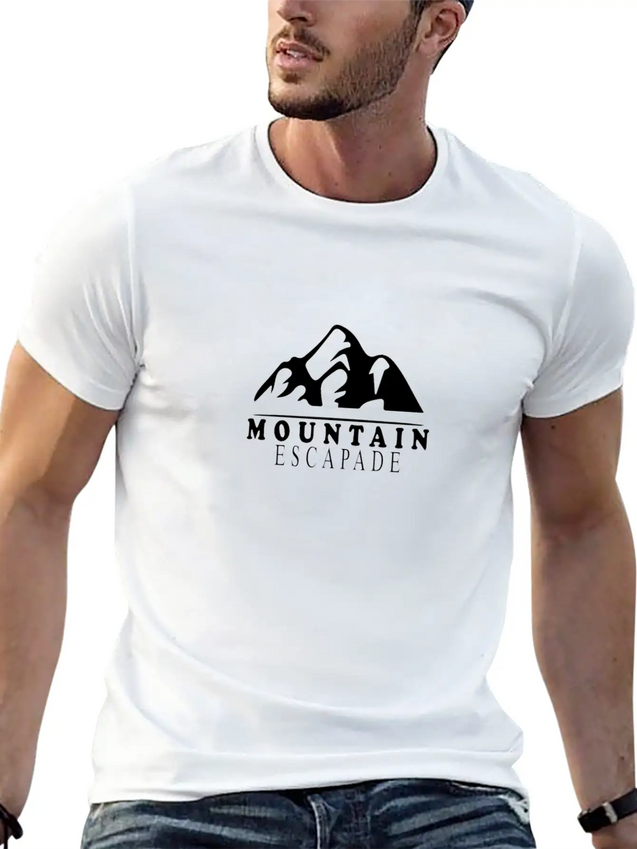 Mountains, Snow And Adventures Lightweight Cotton T-Shirt – Daily Comfort Graphic Shirt